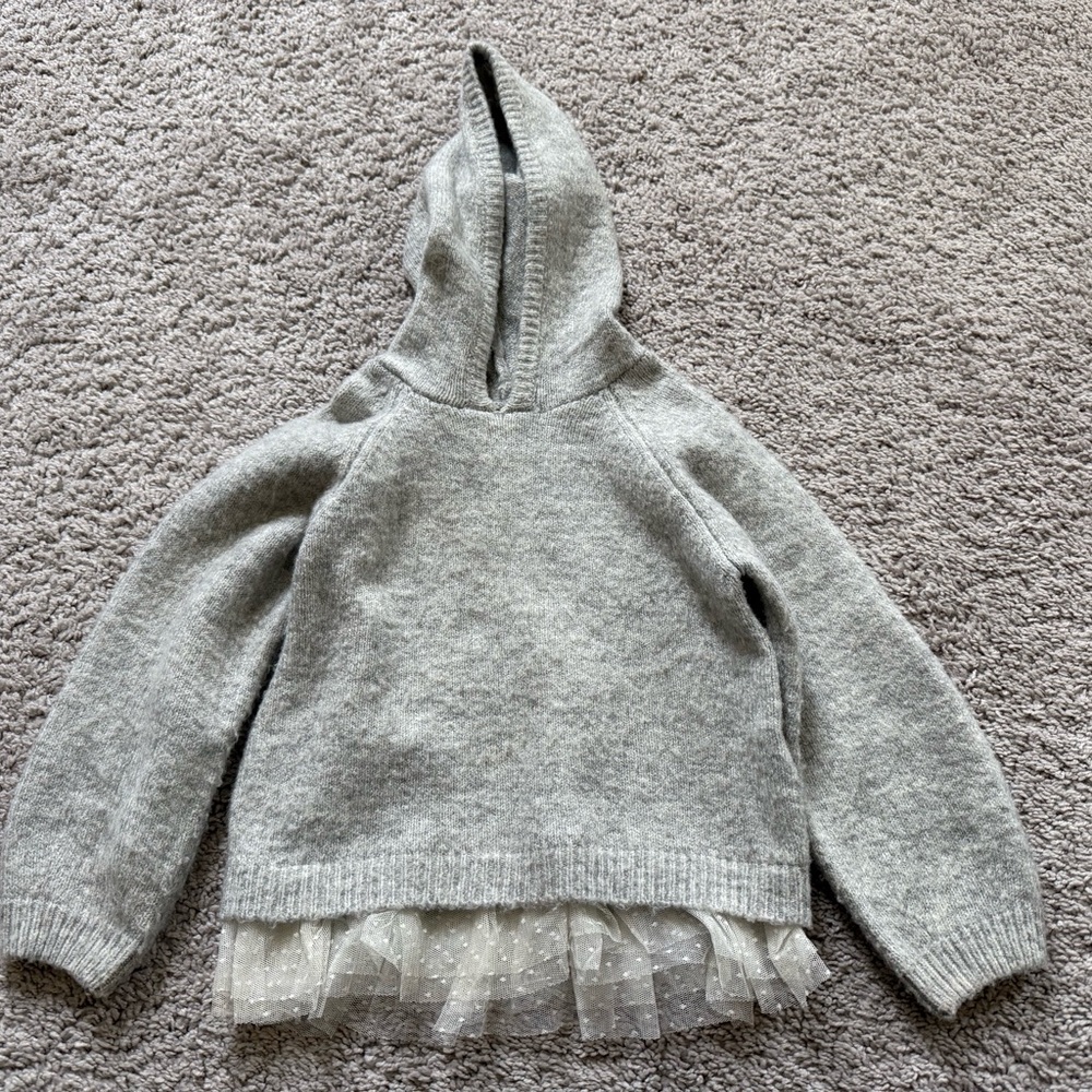 Zara Light Gray Hooded Knit